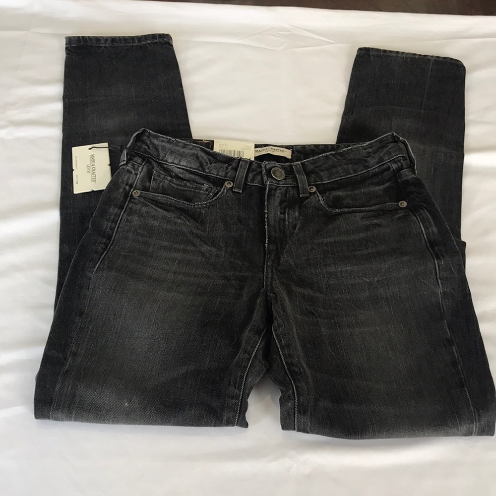 Levi’s Made & Crafted Sticks Slim Jeans in “Tar” Size 24x32 ITALY MADE NWT